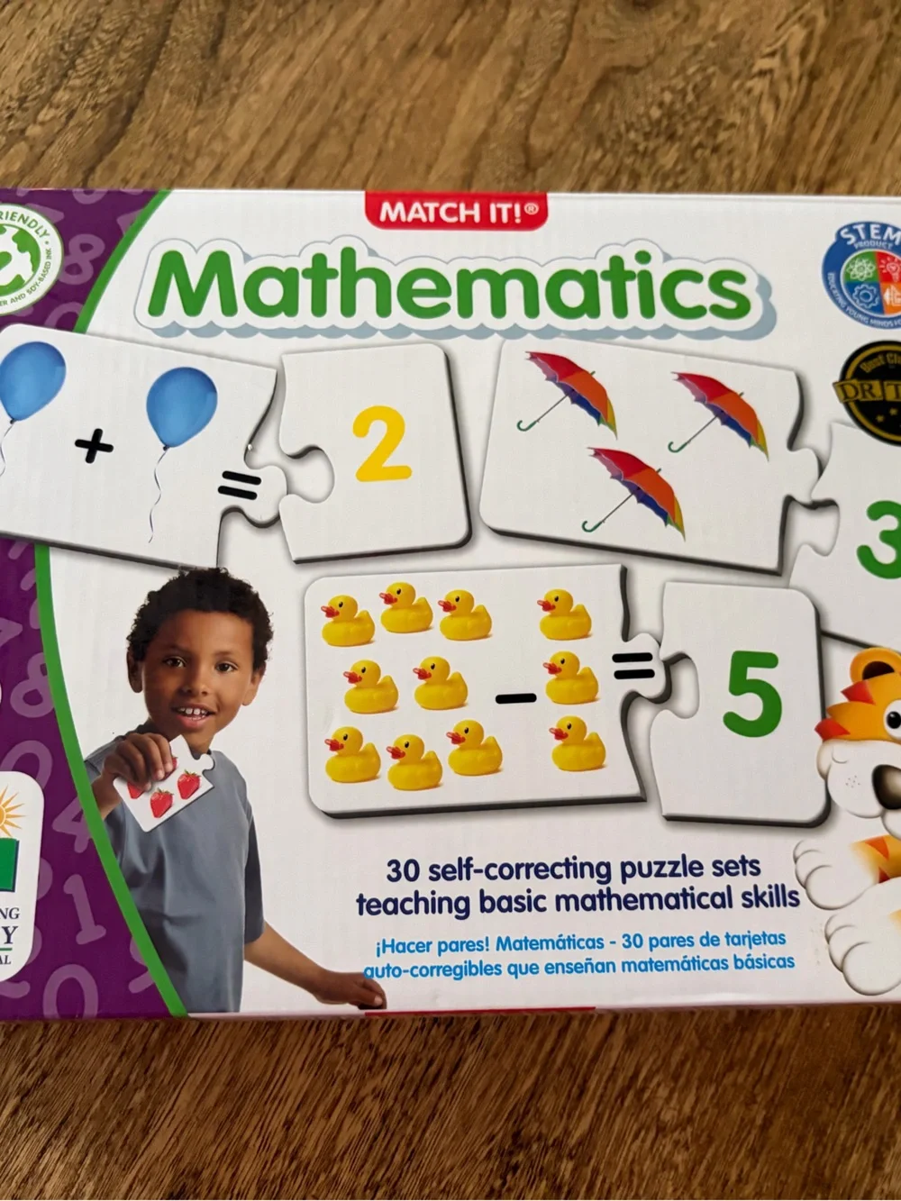 Learning resources math puzzle for toddlers age 3-6 adding subtracting counting